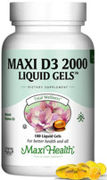Maxi Health Kosher Vitamin D3 2000IU - 180 Liquid Gel | Immune Support & Bone Health