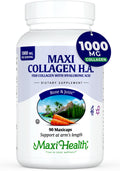 Maxi Health Marine Collagen Pills – 1000 mg Type 1 Collagen + Hyaluronic Acid (90 Maxicaps)