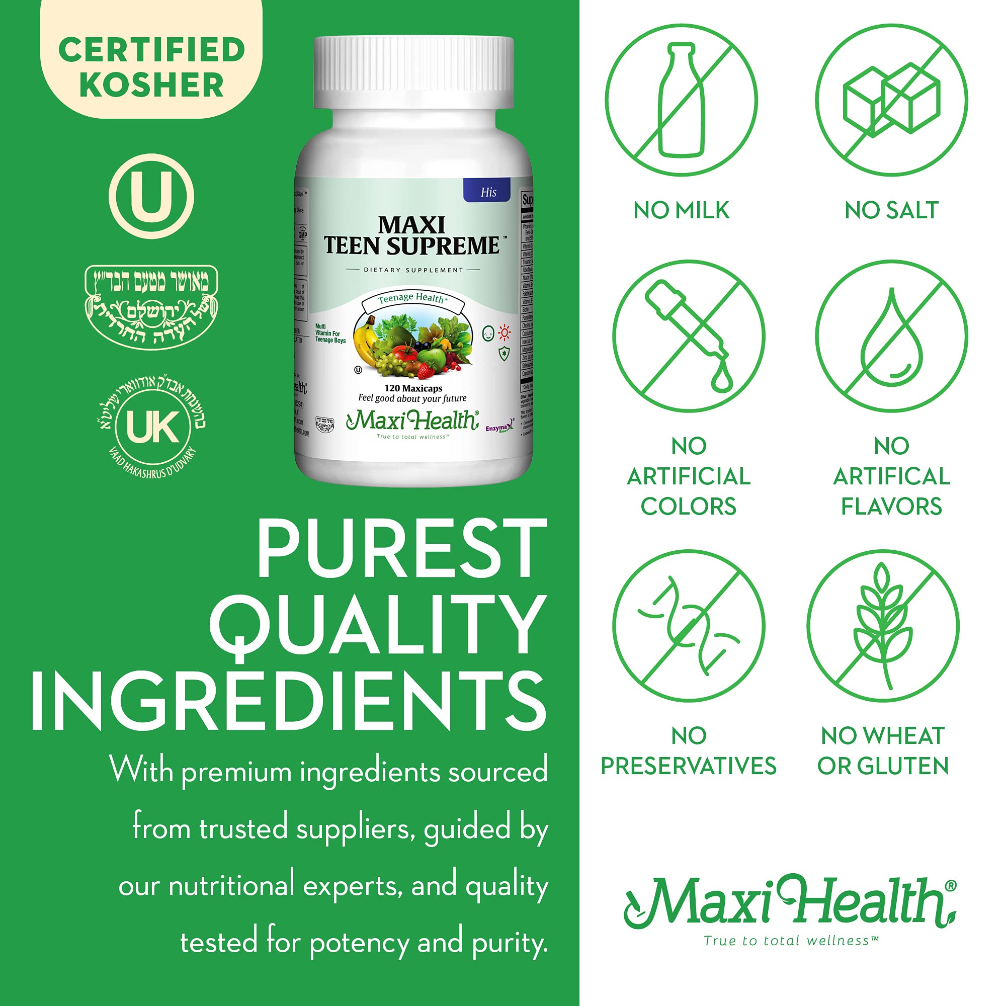 Maxi Health Multivitamin for Him – Teen Boys 12–17 | Energy & Immune Support
