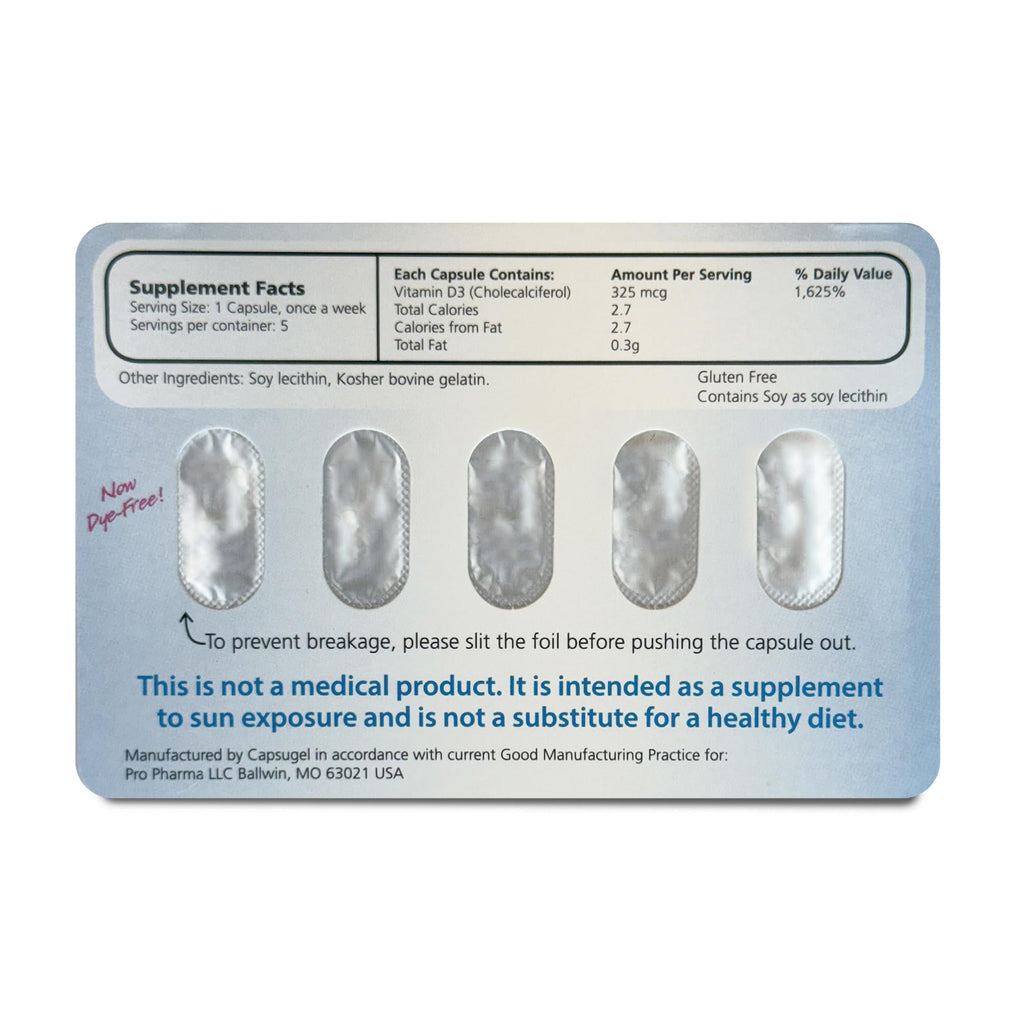 Maximum D3 13,000 IU – 5 Capsules Total (5-Week Supply) – Packaging May Vary