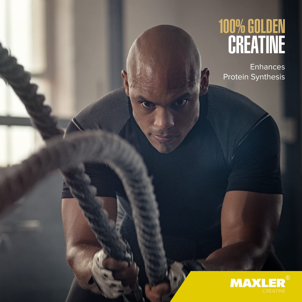 Maxler 100% Golden Creatine – Micronized Creatine Monohydrate Powder 300 g | Gluten Free, Unflavored, Vegan