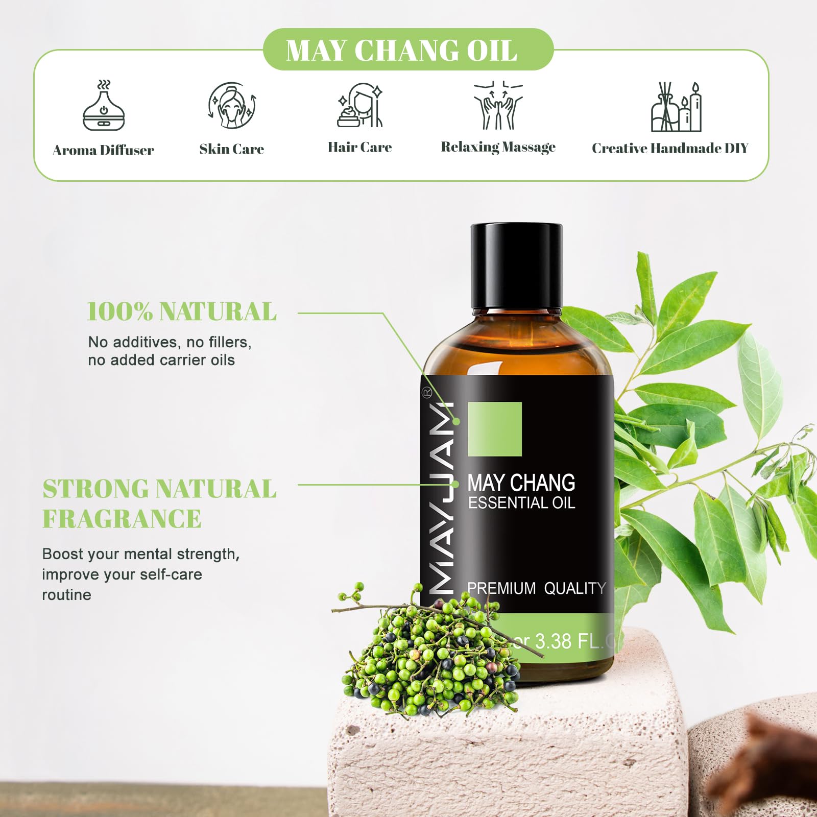 MAYJAM May Chang (Litsea Cubeba) Essential Oil 100ml