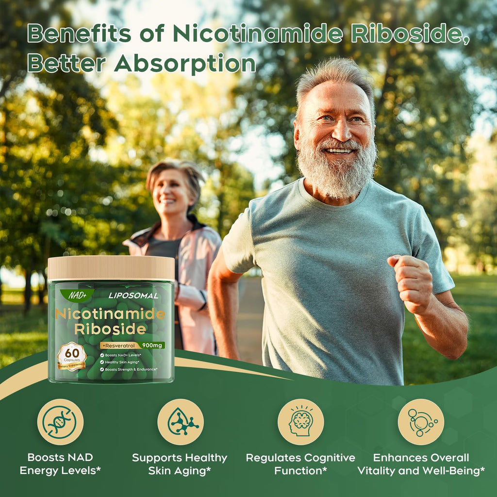MayBeJiangWei NAD Liposomal NR 900mg - Anti-Aging, Energy & Focus