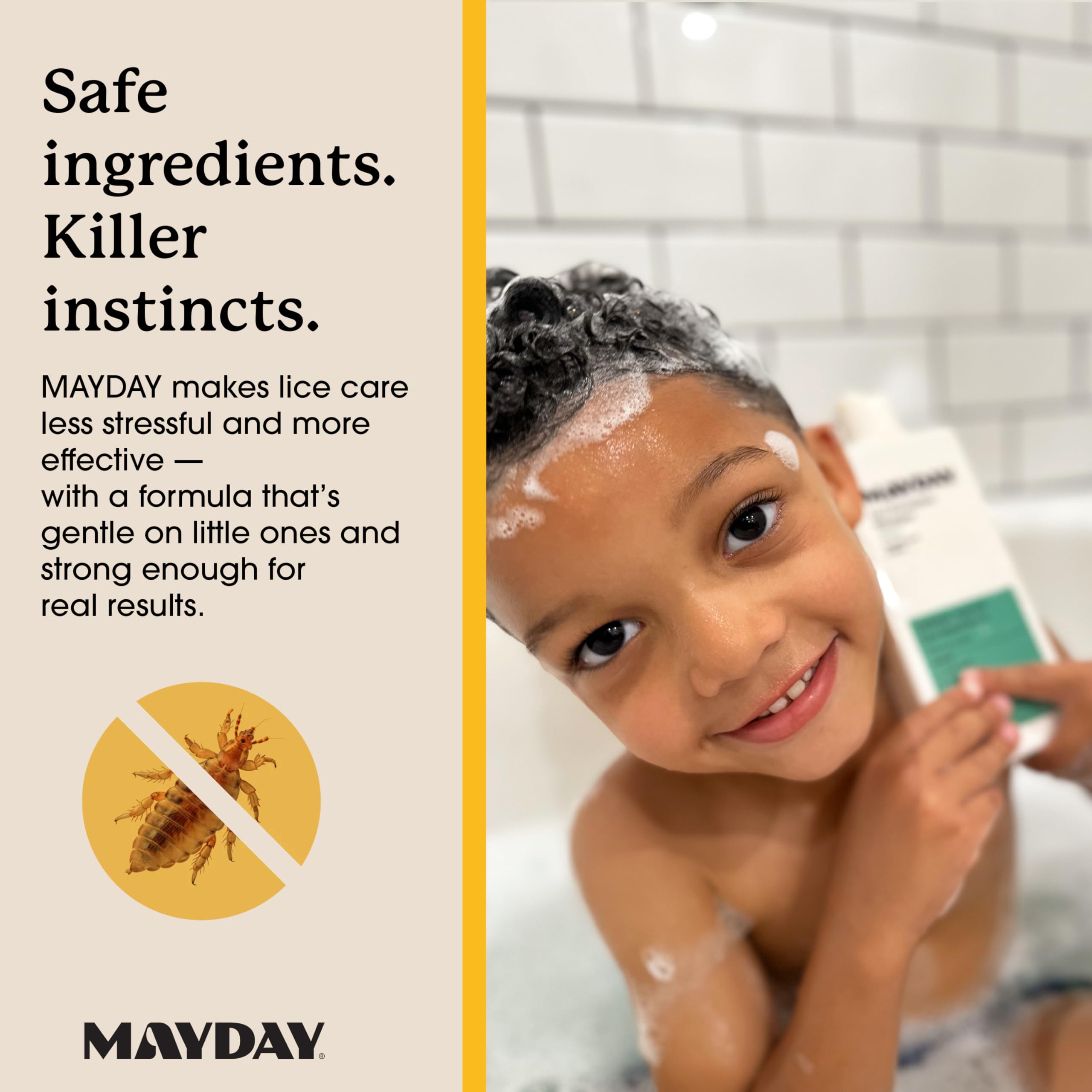 MAYDAY Lice Fighting Conditioner – Sandalwood & Mint | Non-Toxic, Pesticide-Free, 12.1oz (360ml)