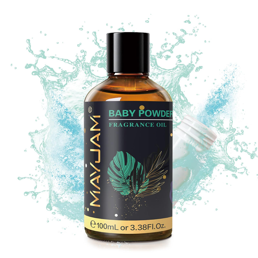 MAYJAM Baby Powder Fragrance Oil 100ml with Glass Dropper – Diffuser & DIY