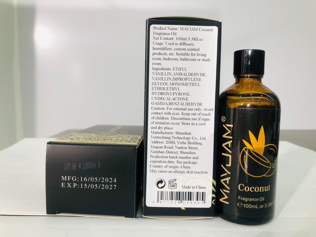 MAYJAM Coconut Fragrance Oils 100ML with Glass Dropper – Diffusers, Soap & Candle Making