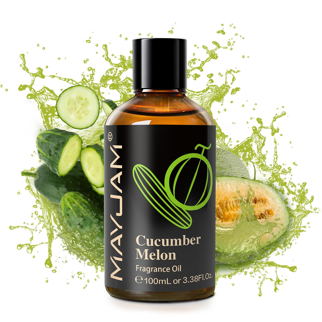 MAYJAM 100ML Cucumber Melon Fragrance Oil with Glass Dropper for Diffusers