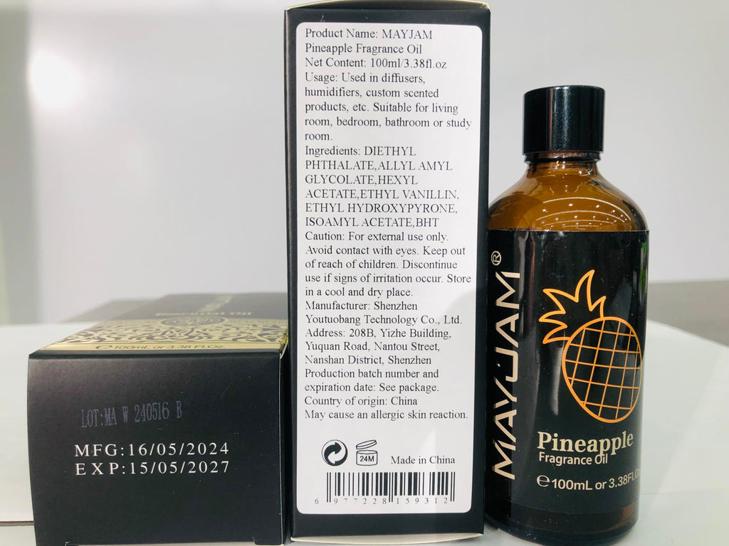 MAYJAM Pineapple Fragrance Oil 100ml – Diffuser & DIY Gift