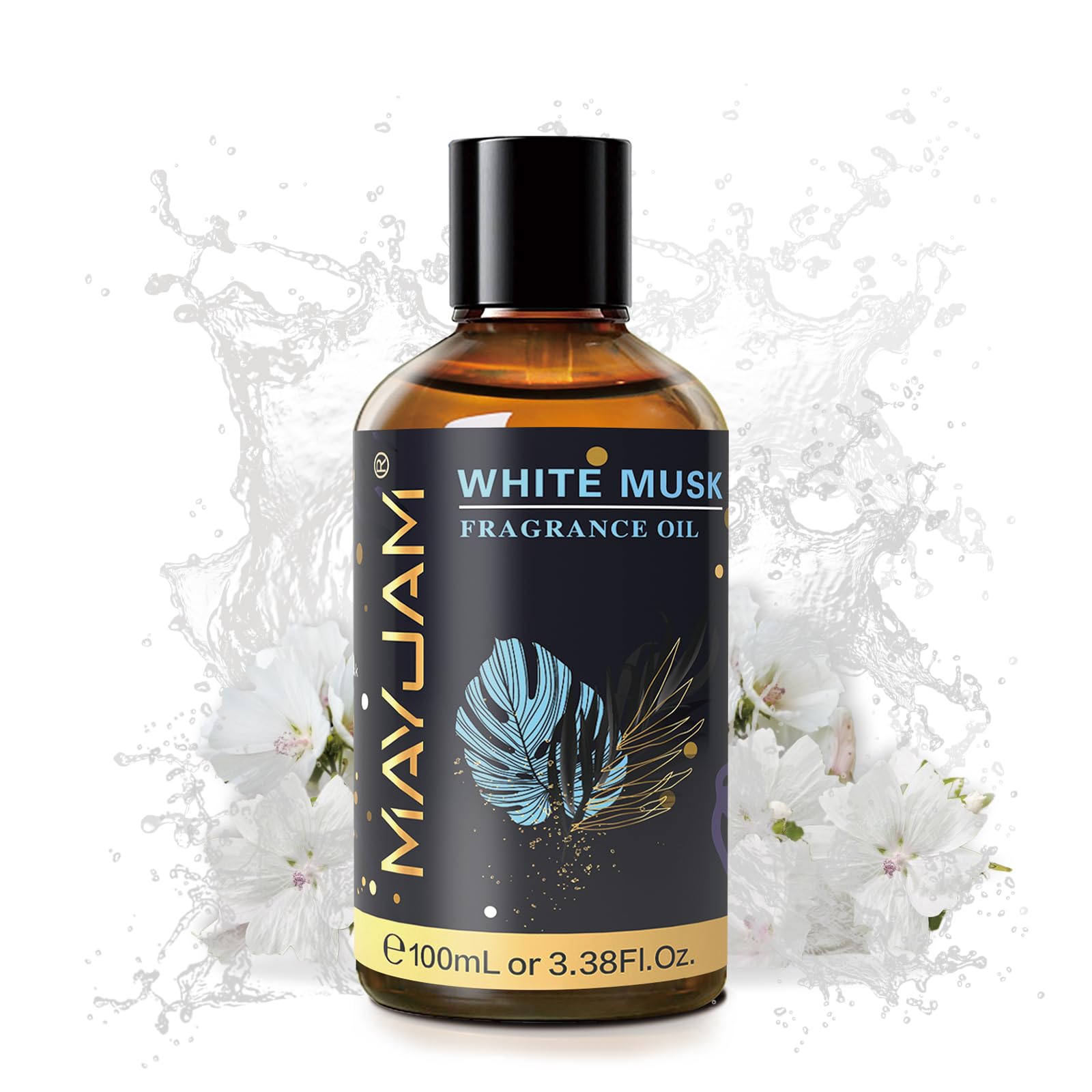 MAYJAM 100ML White Musk Fragrance Oils with Glass Dropper – Diffusers, Soap & Candle Making
