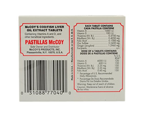 Mccoy Cod/Fish Liver Oil Extract Tablets 40