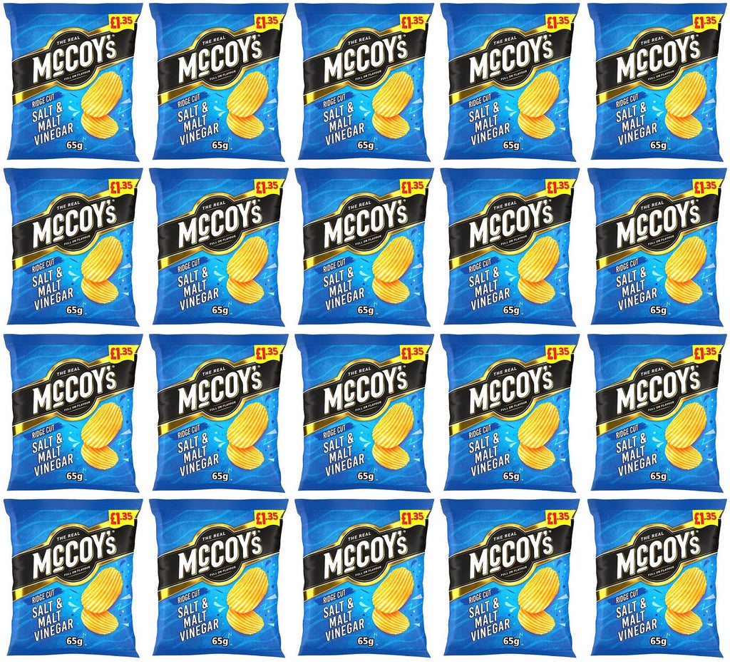 20 x Mccoys Salt & Malt Vinegar - 65GM