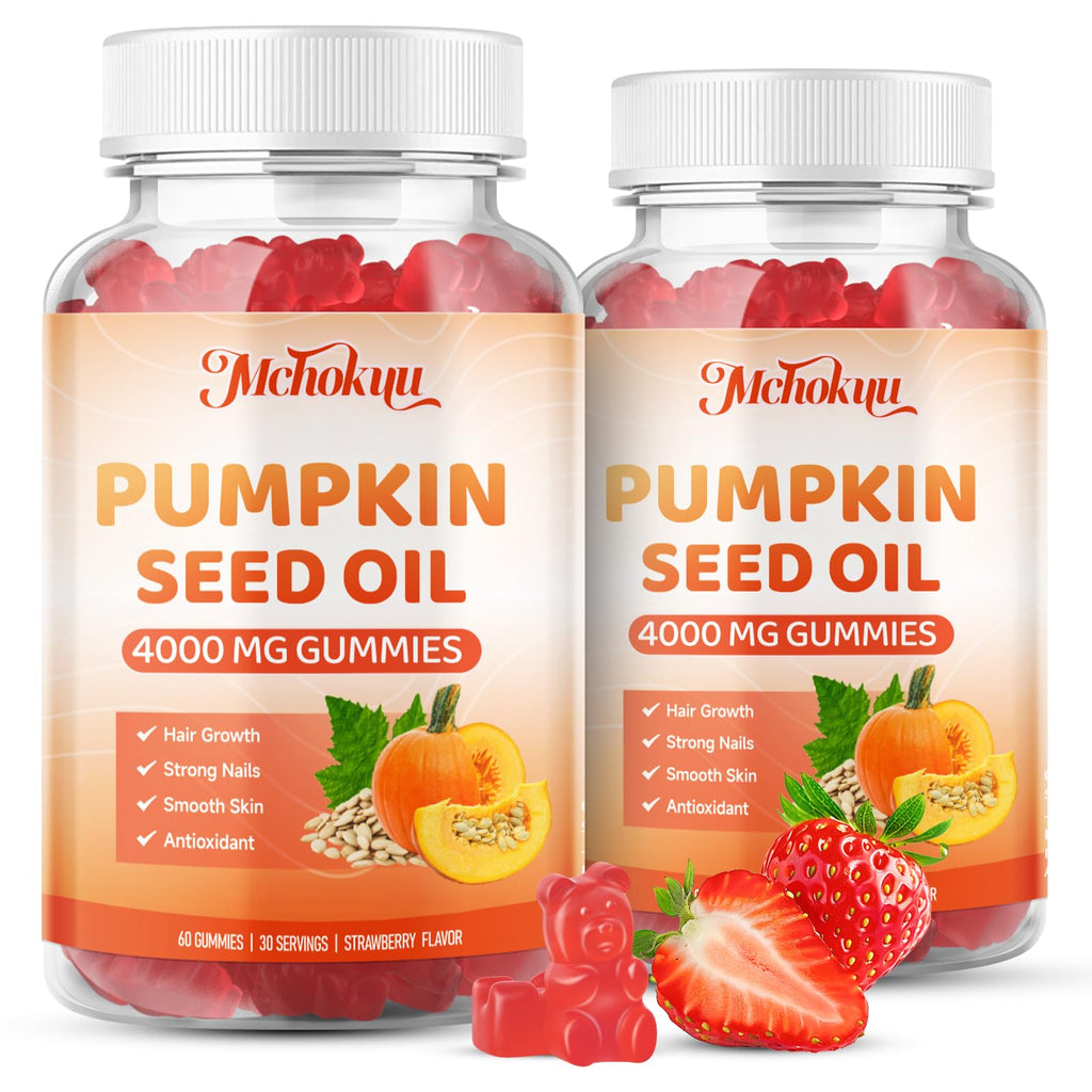 Mchokuu Pumpkin Seed Oil Gummies 4000mg + Saw Palmetto – Hair & Skin