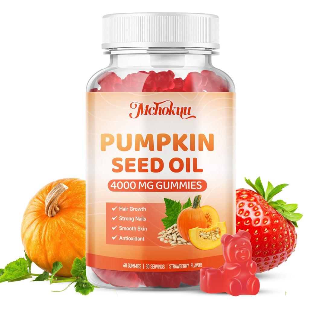 Mchokuu Pumpkin Seed Oil Gummies 4000mg + Saw Palmetto – Hair & Skin