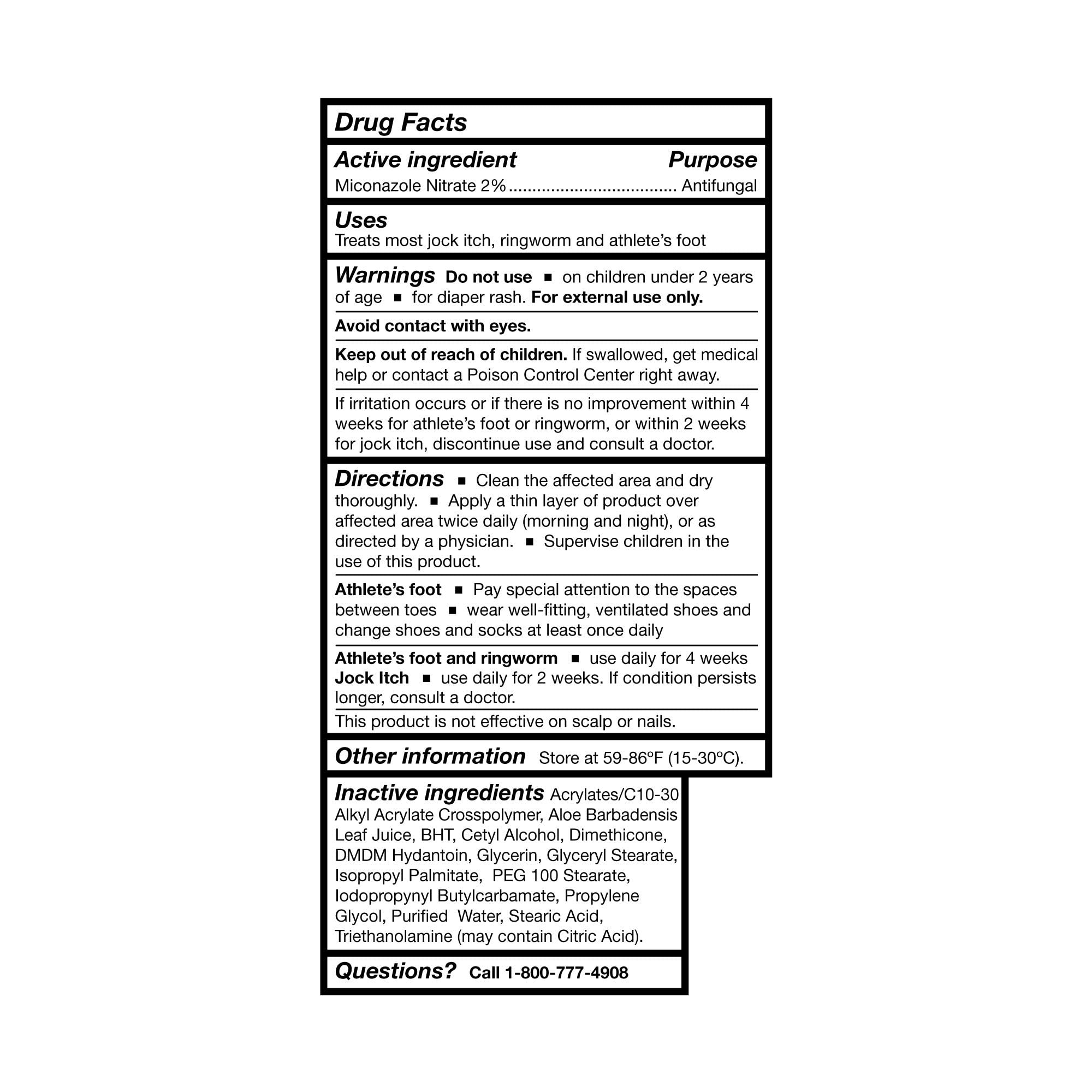 McKesson Antifungal Cream 2% Miconazole Nitrate – 4 oz