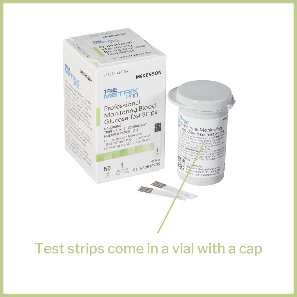 McKesson True METRIX Blood Glucose Test Strips — 50 Strips, Multi-Patient Use