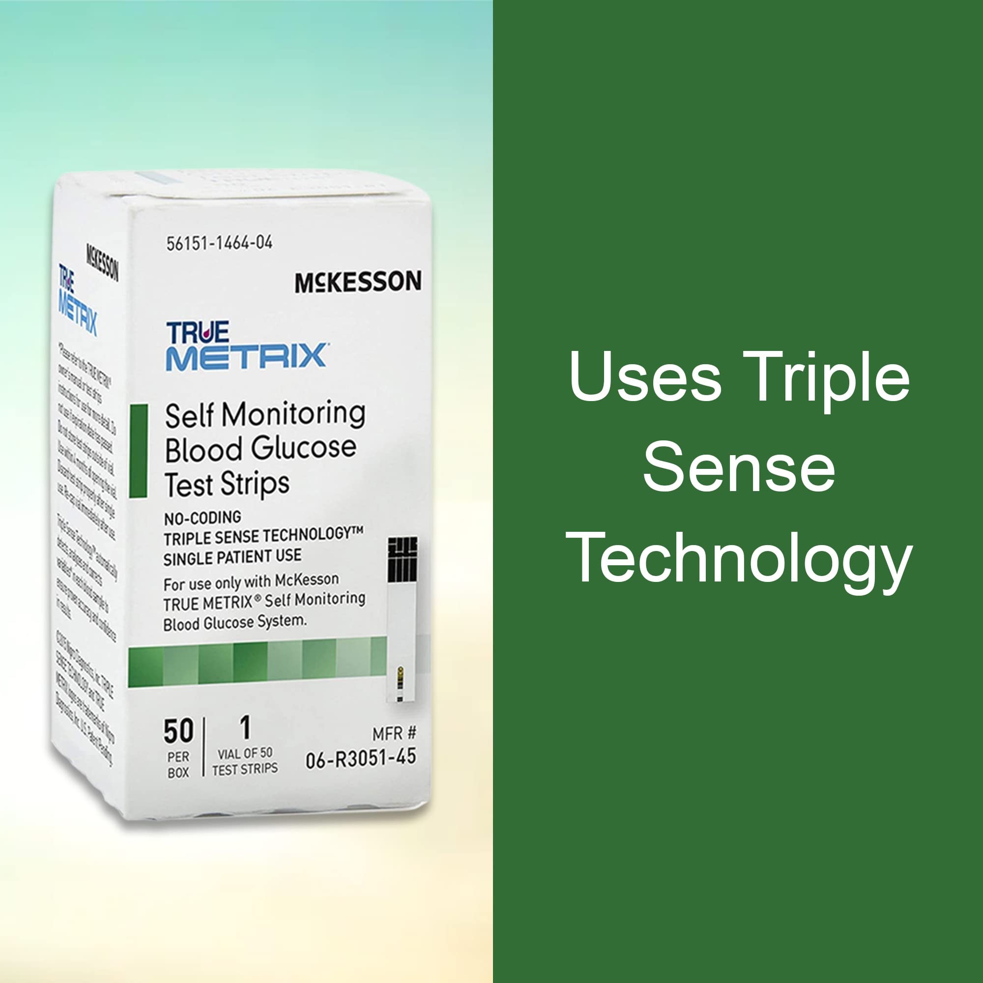 McKesson True METRIX Blood Glucose Test Strips - 50 Strips | Self-Monitoring System