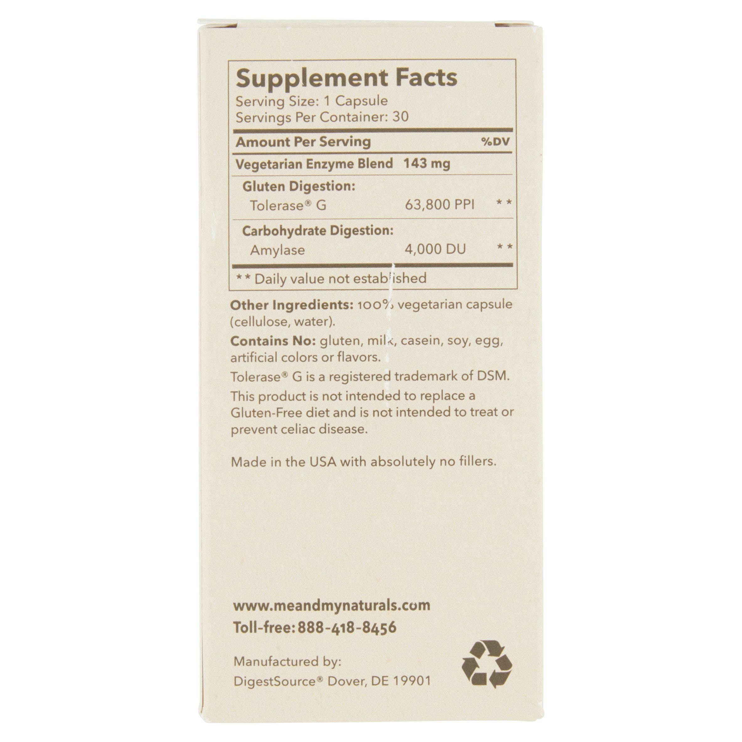 Me + My Gluten Assist Dietary Enzyme Supplement – Fast-Acting Gluten & Carbs Digestive Support