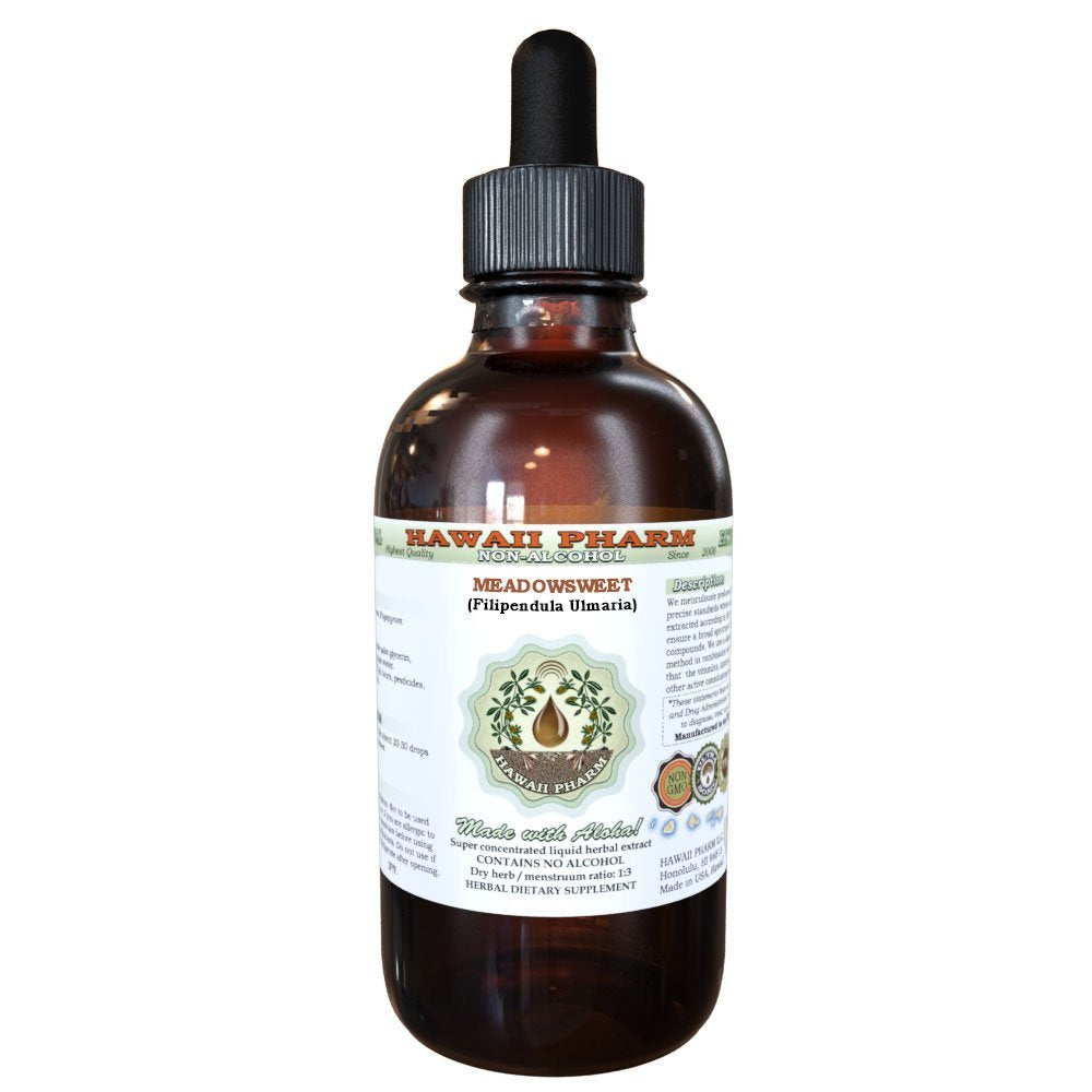 Meadowsweet Alcohol-Free Liquid Extract | Hawaii Pharm 2 oz USA