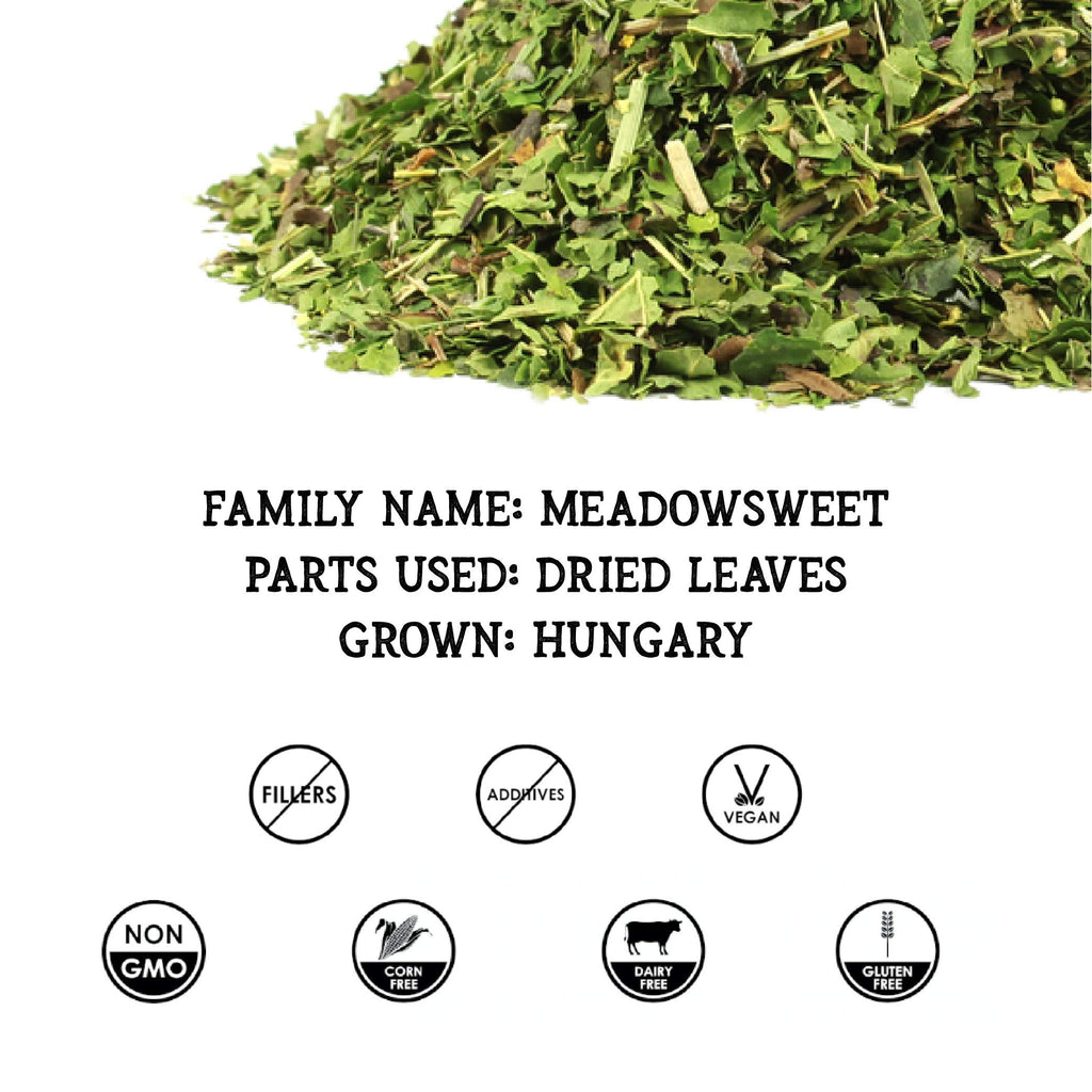 Meadowsweet Tincture Extract – Organic Meadowsweet (Filipendula Ulmaria) in Cold-Pressed Vegetable Glycerin