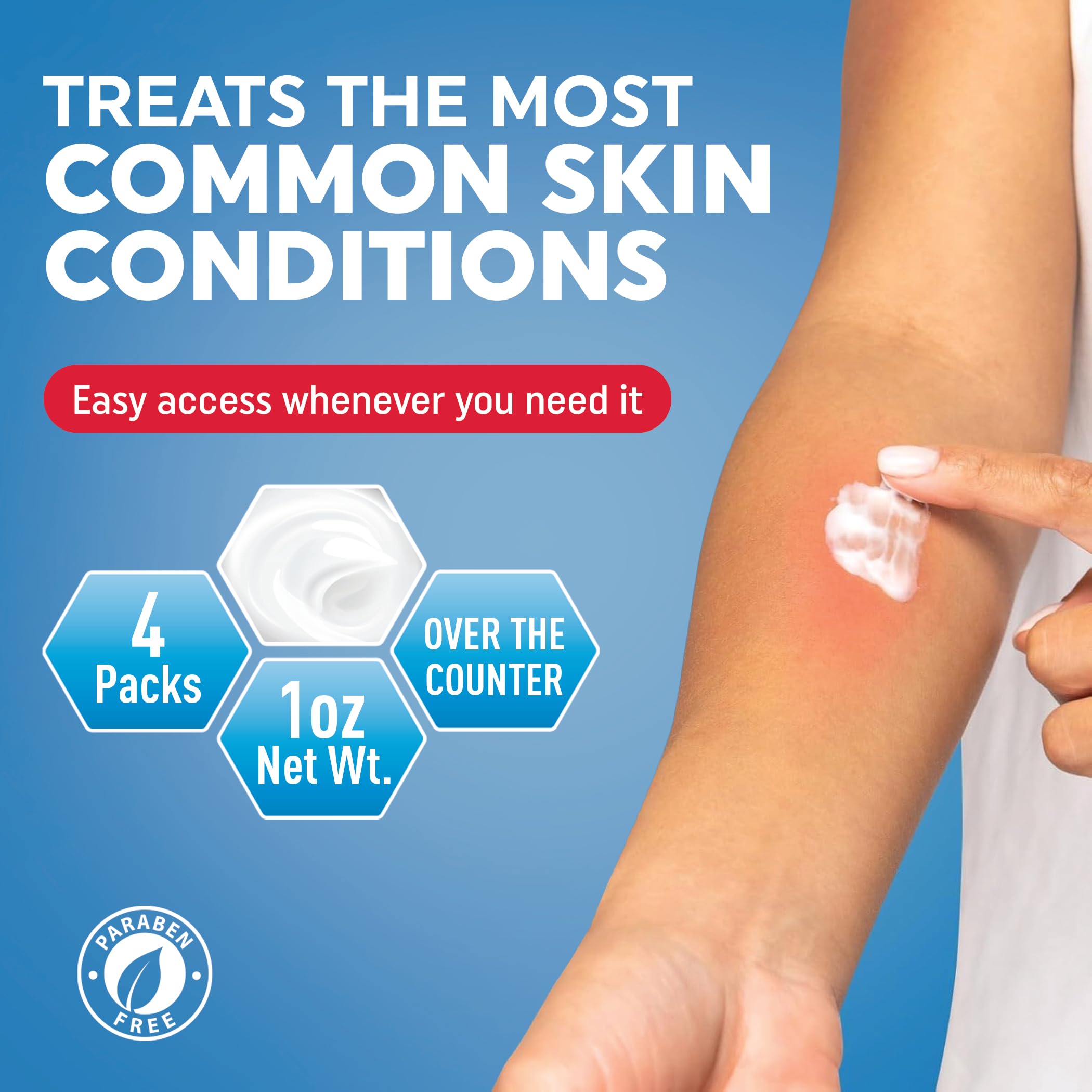 MED PRIDE Hydro Cortisone Cream 1% OTC — Bulk Pack 4x1oz for Rash, Eczema & Bug Bites