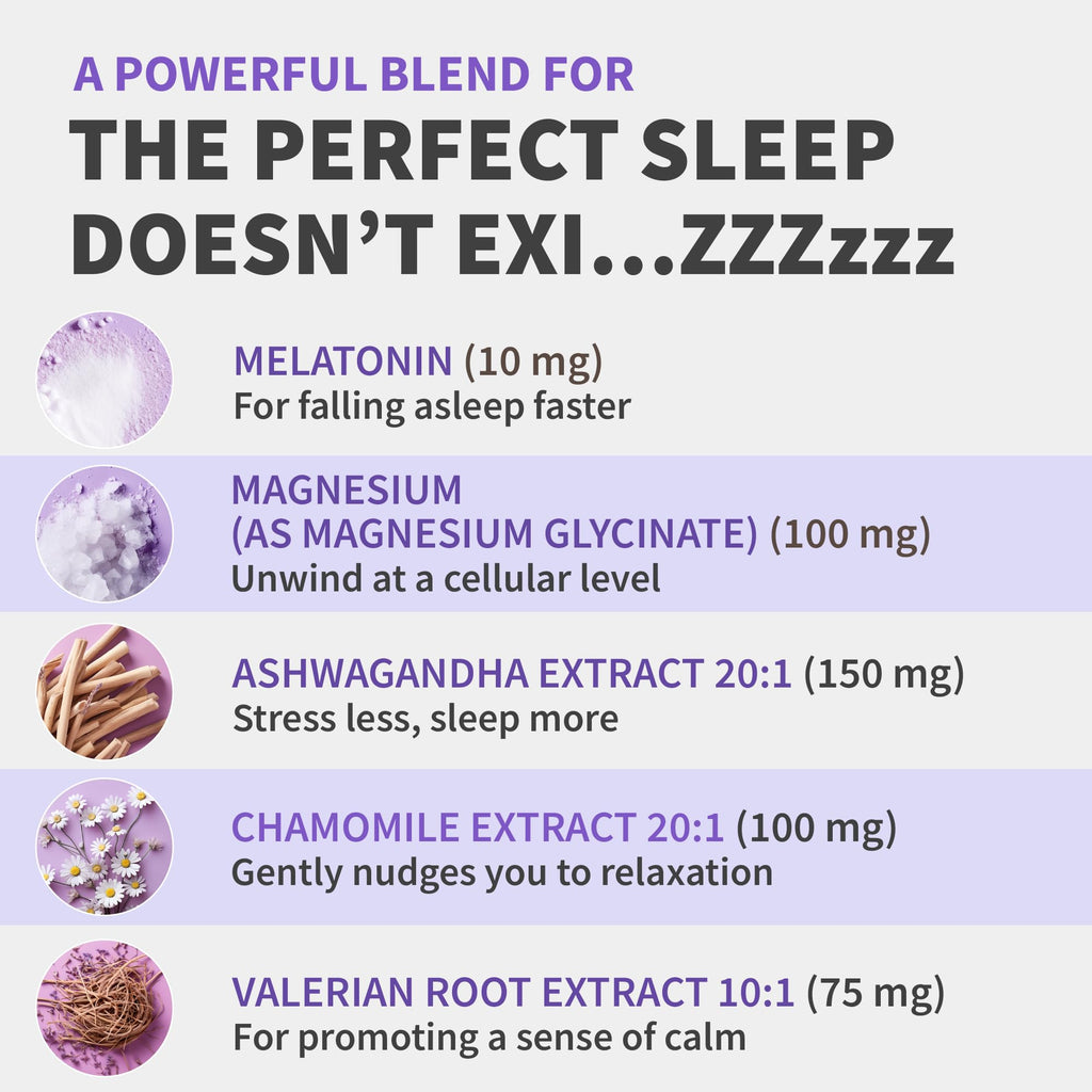 MEDCHOICE 12-in-1 Melatonin Sleep Capsules – 10mg with Magnesium, Ashwagandha (90ct)