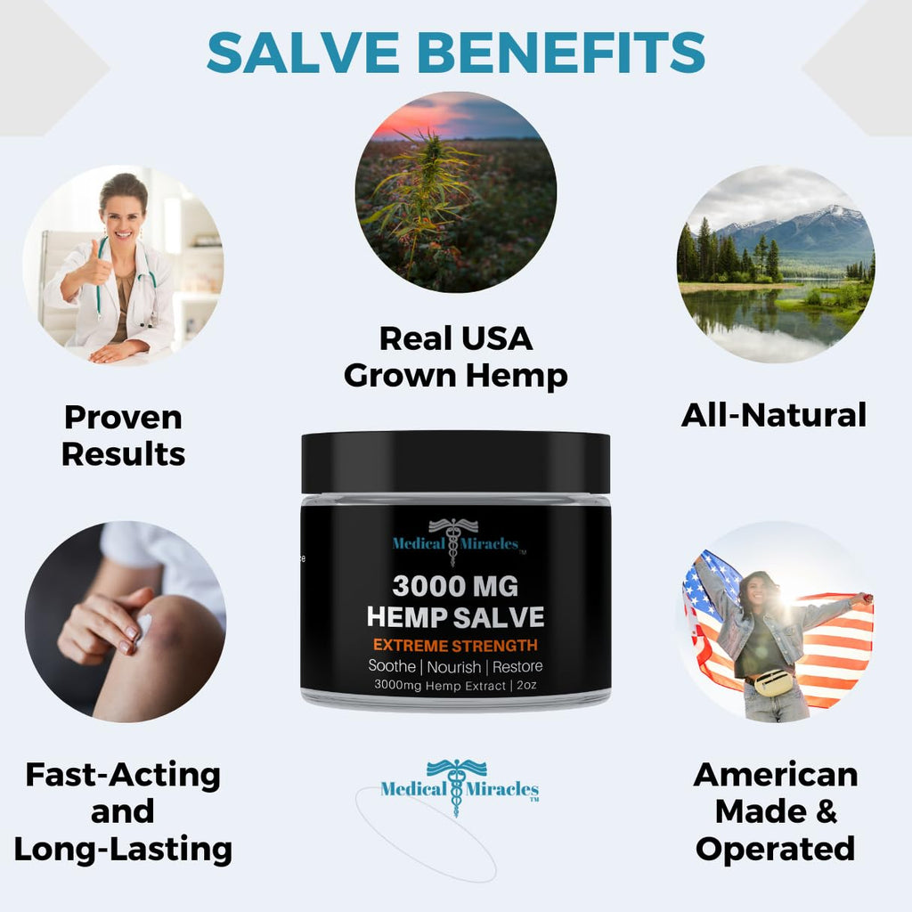 Medical Miracles Hemp 3000mg Salve – Extreme Strength for Joints | USA Made