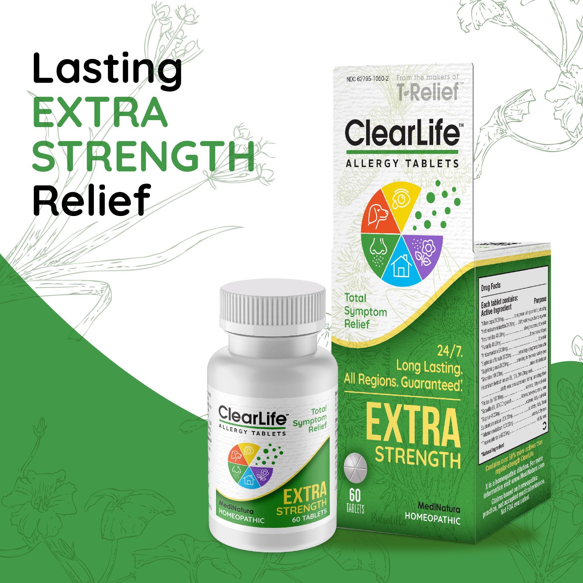 MediNatura ClearLife Extra Strength Allergy Relief – Non-Drowsy, 60 Tablets