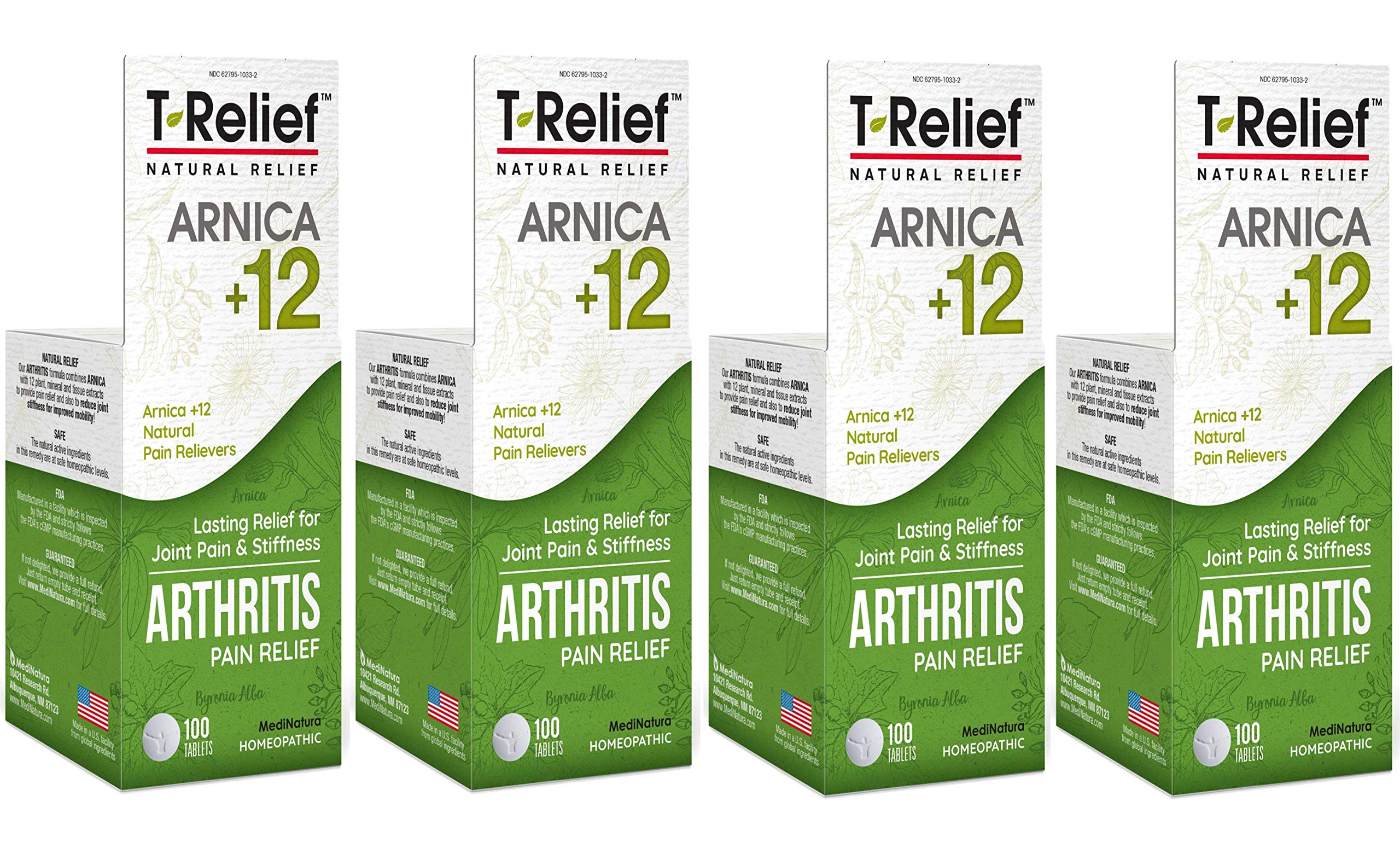 MediNatura T-Relief Extra Strength Arthritis Pain Reliever | Arnica +12 Natural Medicines