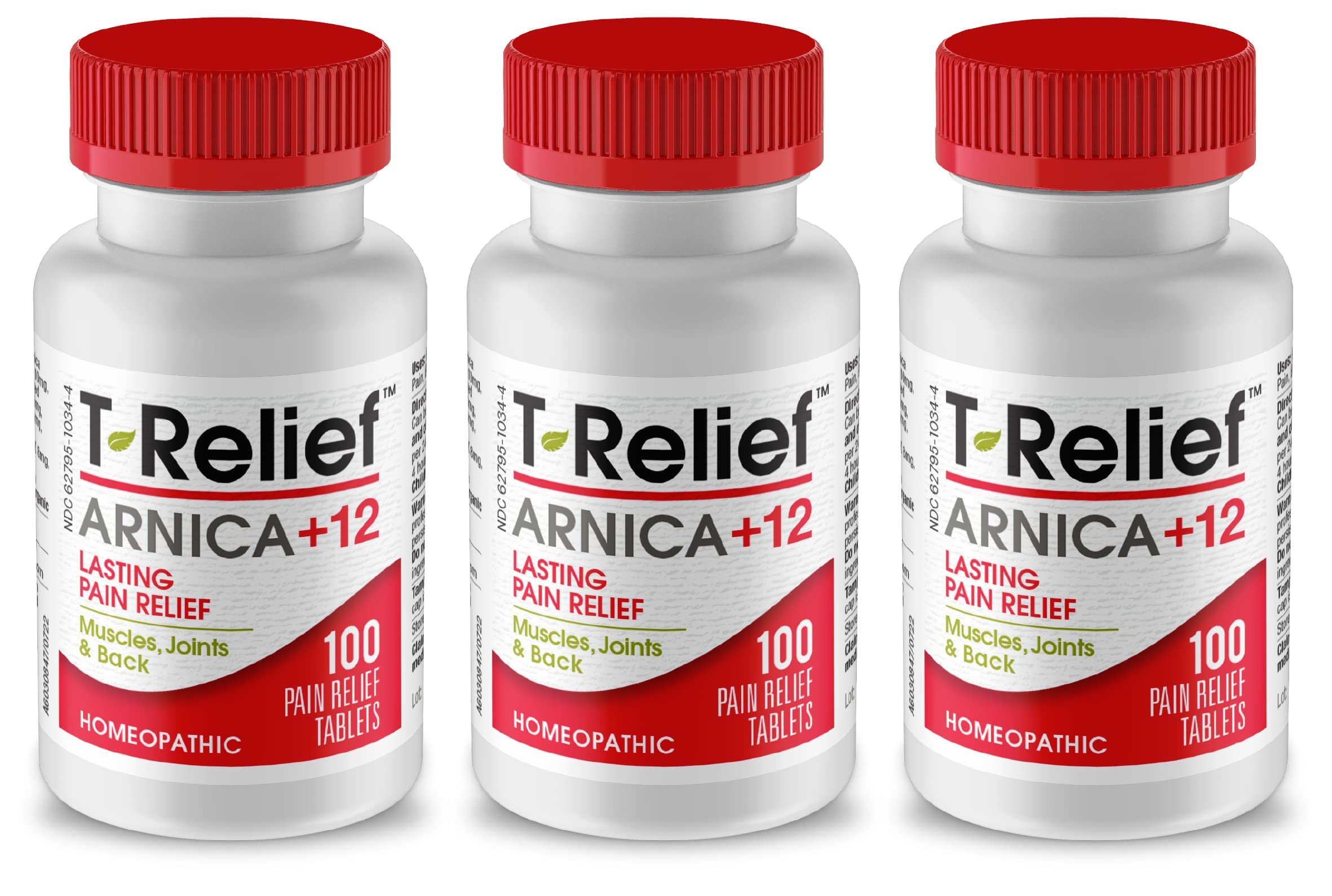 MediNatura T-Relief Arnica +12 Natural Relieving Actives - 3 Pack, 100 Tablets