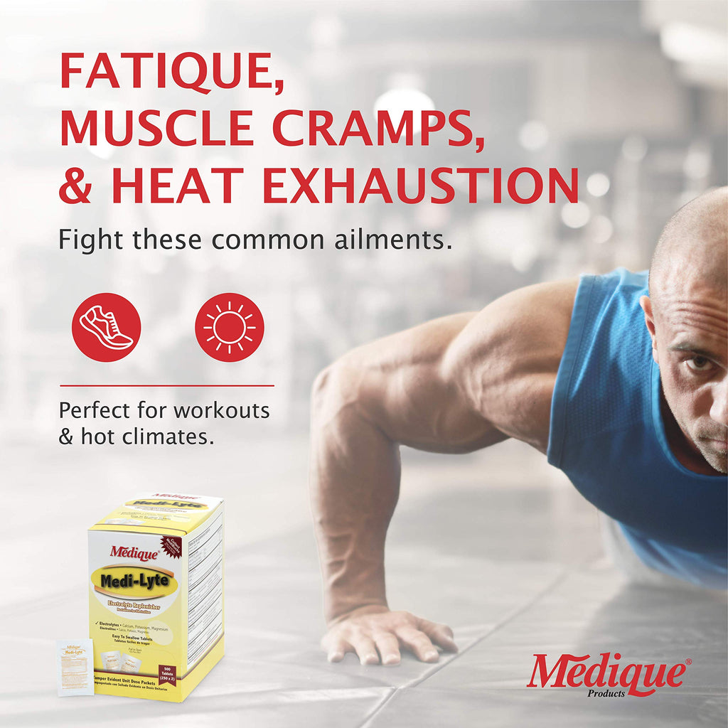 Medique Medi-Lyte Electrolyte Replenisher - 500 Tablets (250x2) | Fast Heat Stress Relief