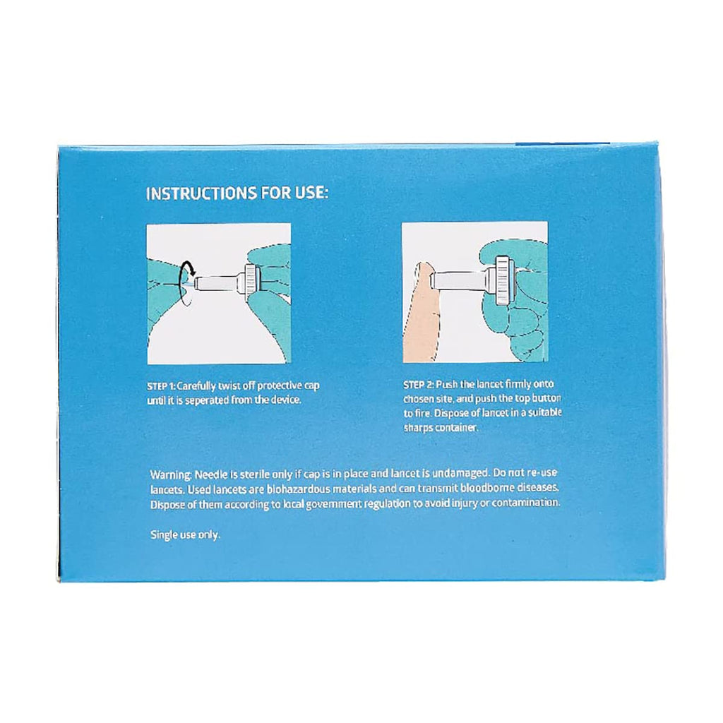 Medline Sterile Safety Lancets – Push-Button 28G x 1.6 mm, Box of 200