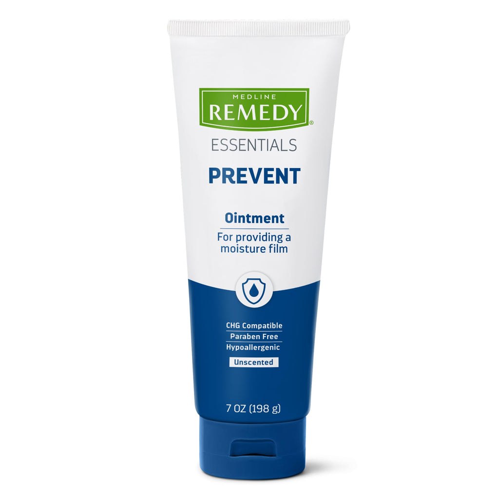 Medline Remedy Essentials Ointment - Unscented, Hypoallergenic Incontinence Skin Care (7 oz Tube, 12 Count)