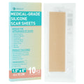 MEDLOT Silicone Scar Sheets – 10pcs Reusable Scar Treatment Strips for Surgical, C-Section, Acne Scars | Breathable & Cut-to-Size