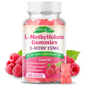 MEENCCD L-Methylfolate 15mg Gummies – 5-MTHF for Brain Health & Immunity (Vegan Raspberry, 60 Count)