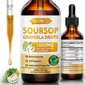 MEENCCD Soursop Graviola Liquid Drops 1800mg – Immune Support, Antioxidant, Orange Flavor, 2 fl oz