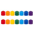Mega Candles 14-Pcs Unscented Chakra Votive Candles — Hand-Poured, 10-Hour Burn, 1.38x1.5 in, 100% Cotton Wicks