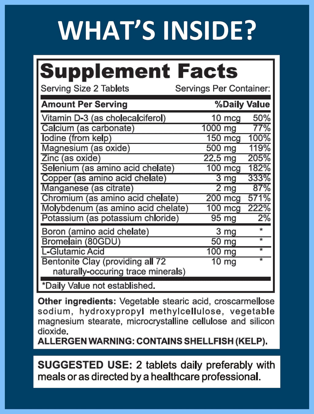 Mega Minerals Supplement by Youfit Nutrition - 72 Trace Minerals, Iron Free