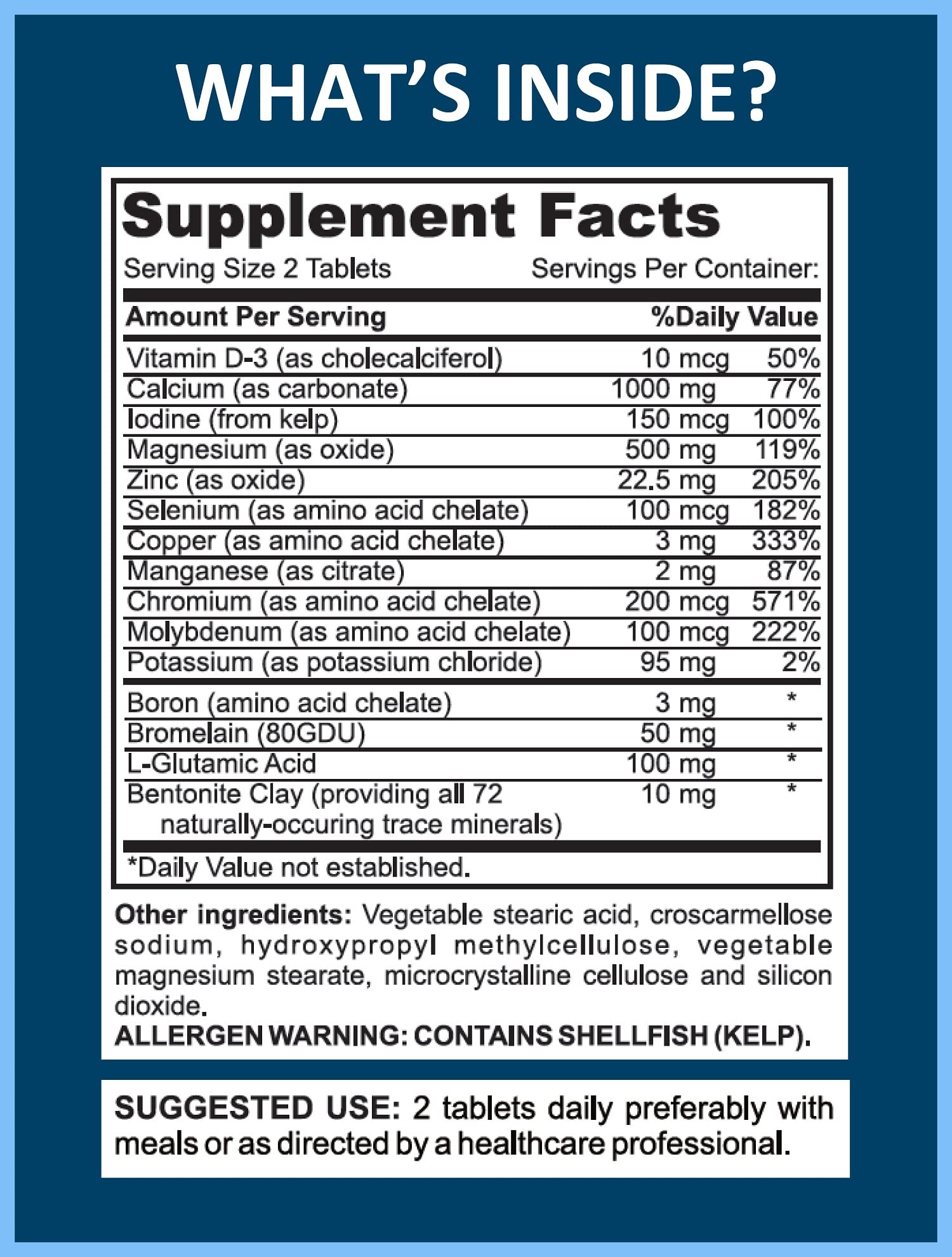 Mega Minerals Supplement by Youfit Nutrition - 72 Trace Minerals, Iron Free