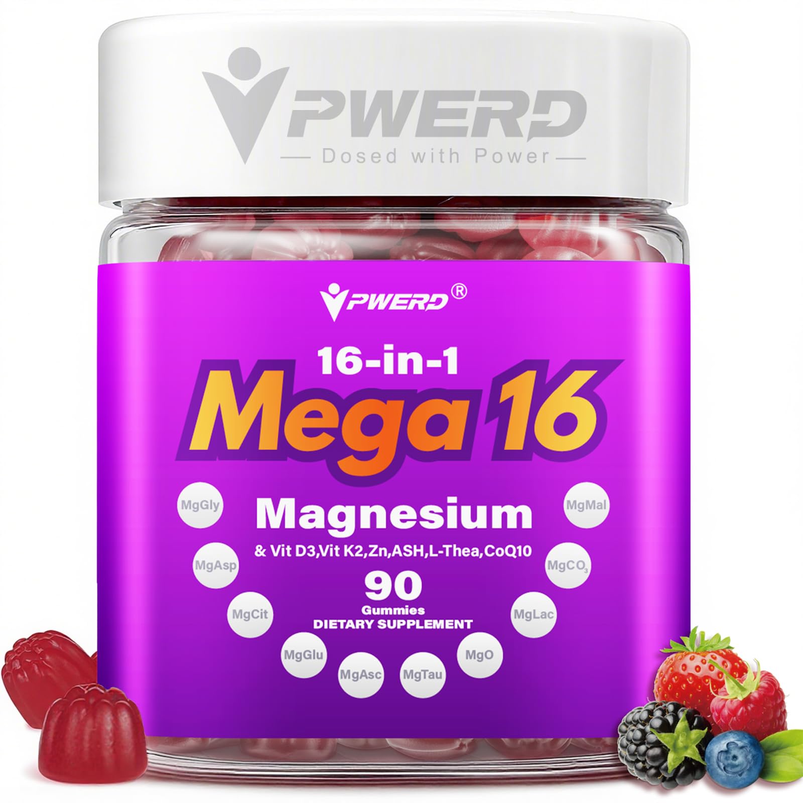 Mega16-in-1 Magnesium Glycinate Sleep Gummies for Women | High-Absorption Formula