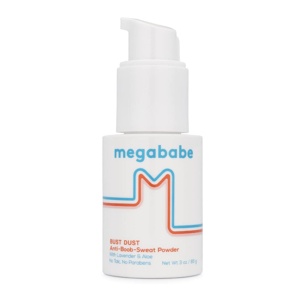Megababe Bust Dust - Talc-Free Sweat-Absorbing Body Powder with Pump
