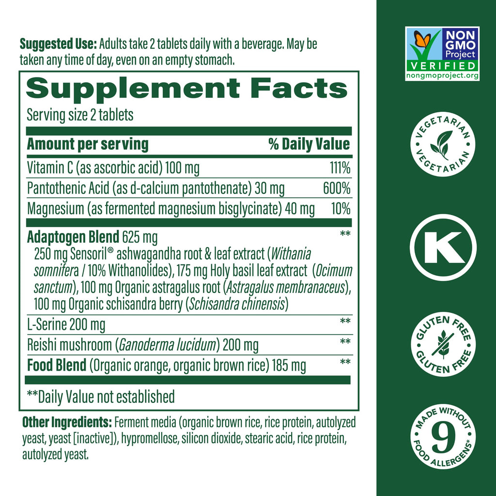 MegaFood Adrenal Strength – Adrenal Support with Sensoril Ashwagandha, Vitamin C, Magnesium Glycinate (Vegetarian, 90 Tablets)