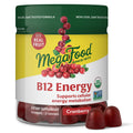 MegaFood B12 Energy Gummies – Vegan Methyl B12, Cranberry, USDA Organic
