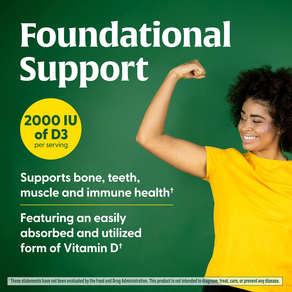 MegaFood Vitamin D3 2000 IU (50 mcg) – Real Food Vitamin D, Immune & Bone Support | Vegetarian, Non-GMO, Kosher | 90 Tablets