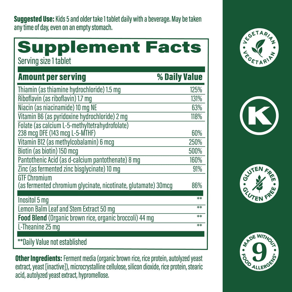 MegaFood Kids B Complex - B Vitamins for Energy | 30 Mini Tablets | Vegetarian & Gluten Free