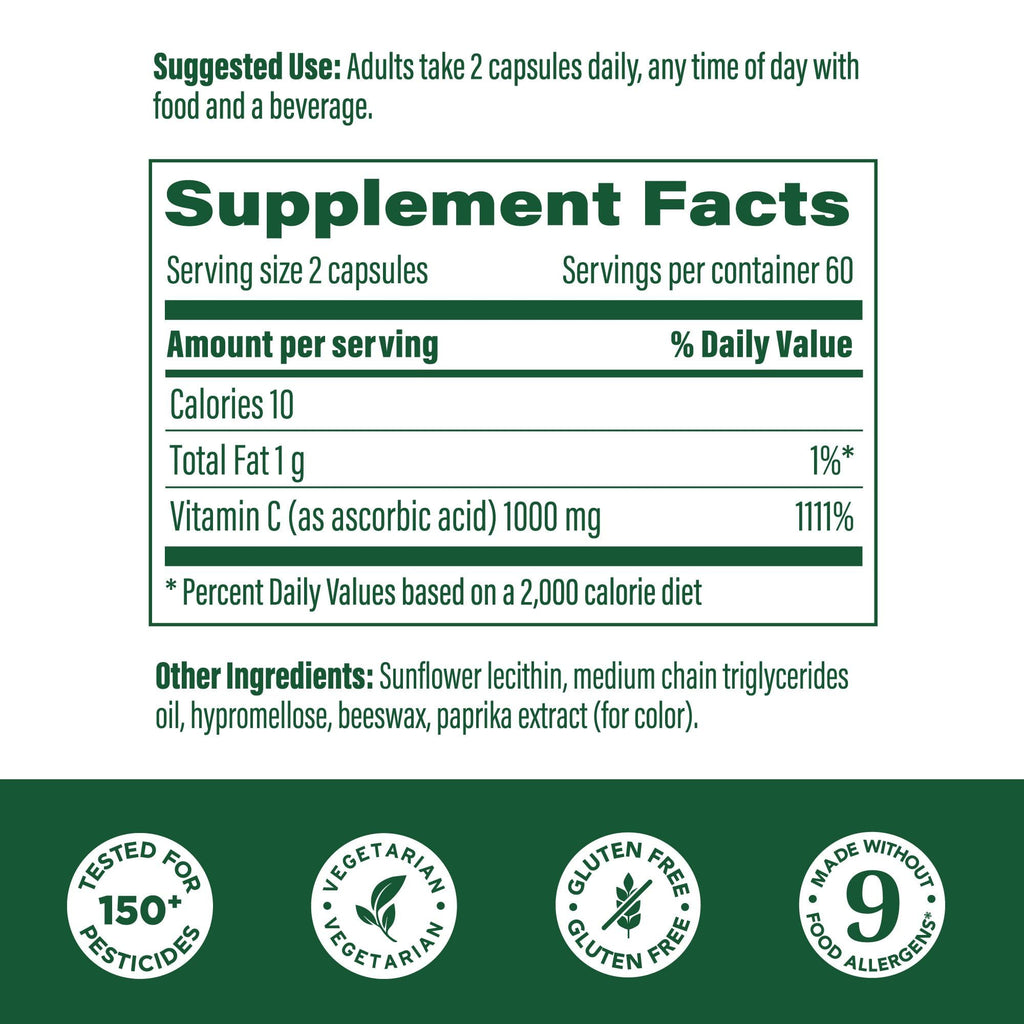MegaFood Liposomal Vitamin C 1000mg | Immune Support & Collagen