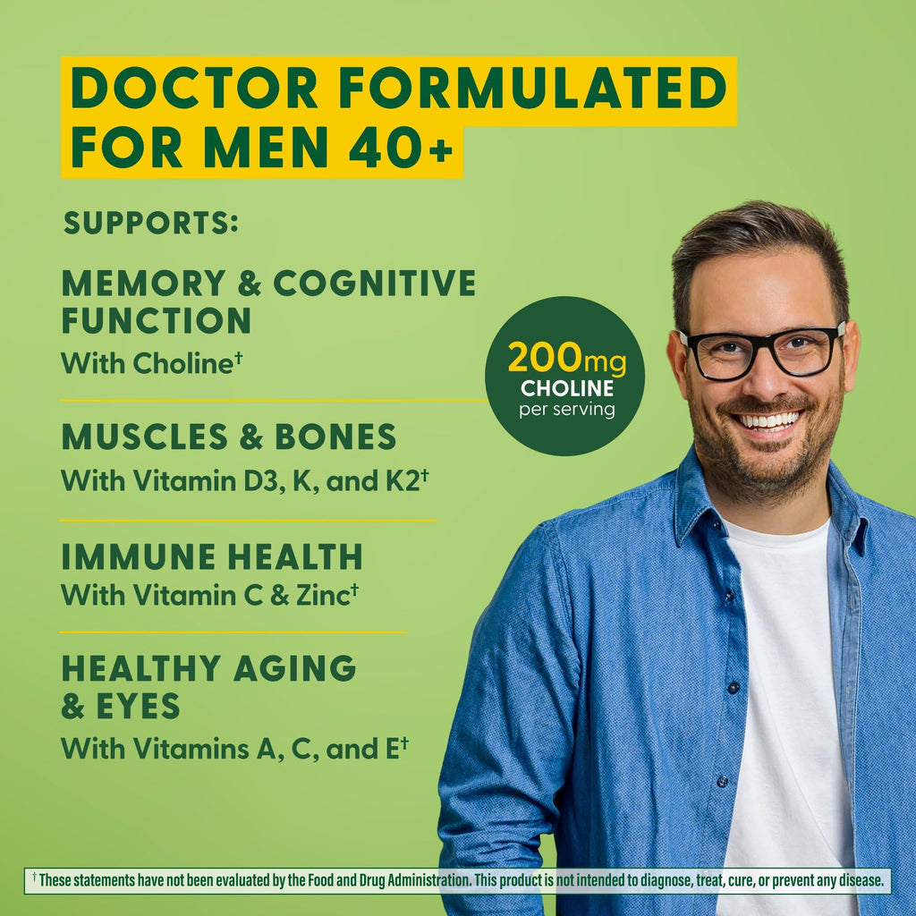 MegaFood Men's 40+ Advanced Multivitamin – Doctor Formulated, Real Food, 60 Tabs