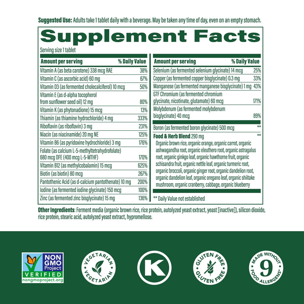 MegaFood Multivitamin for Men 40+ | One Daily with B12, D3, Zinc