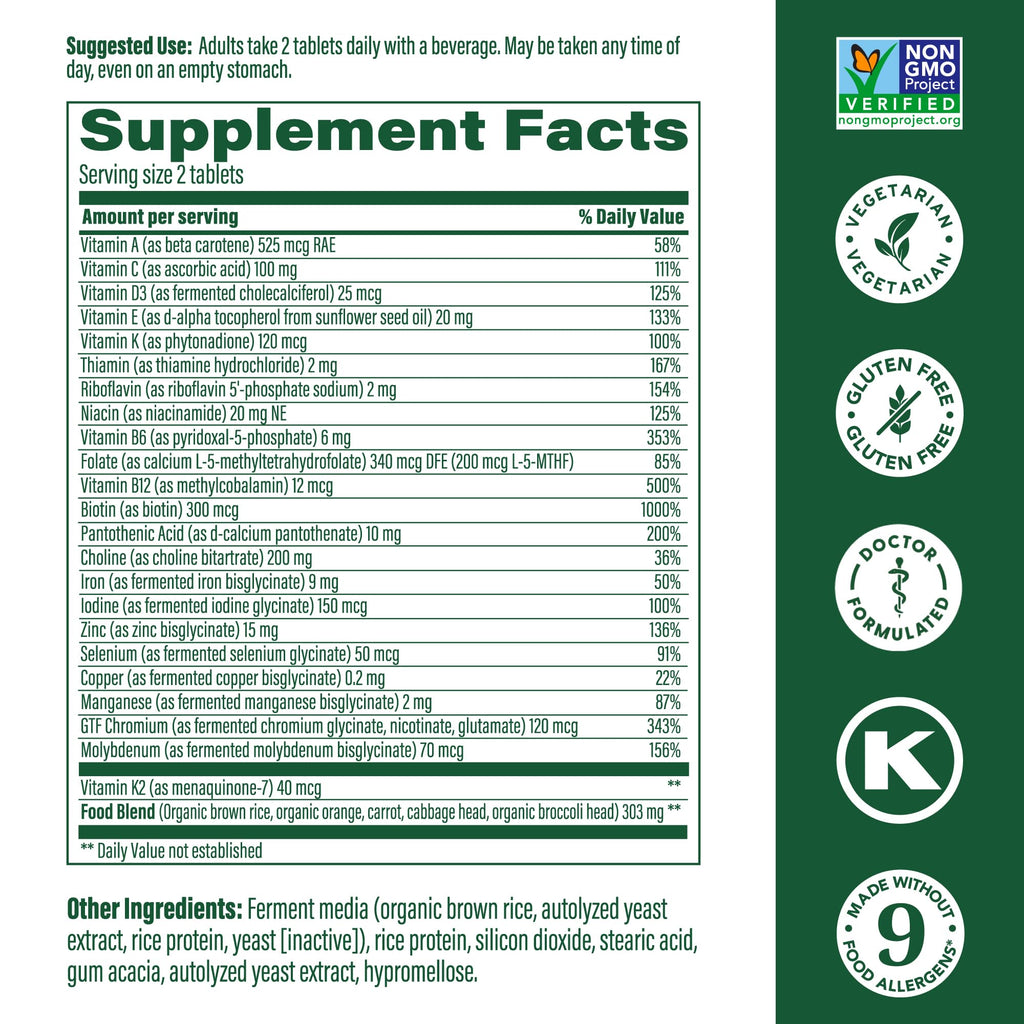 MegaFood Women's 40+ Advanced Multivitamin – Dr Formulated, Vegetarian, 120 Tabs (60 Servings)