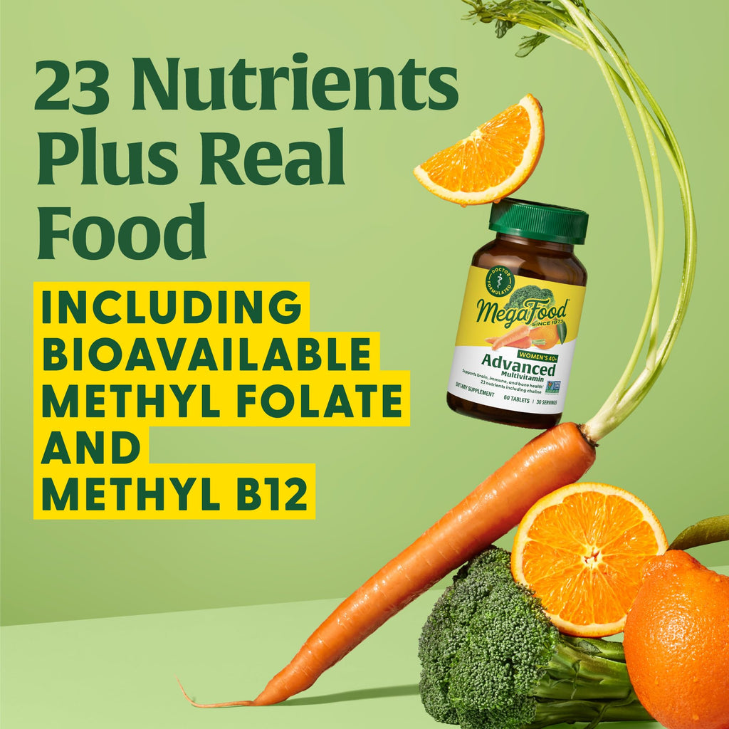 MegaFood Women's 40+ Advanced Multivitamin - Dr Formulated, Vegetarian, 60 Tabs