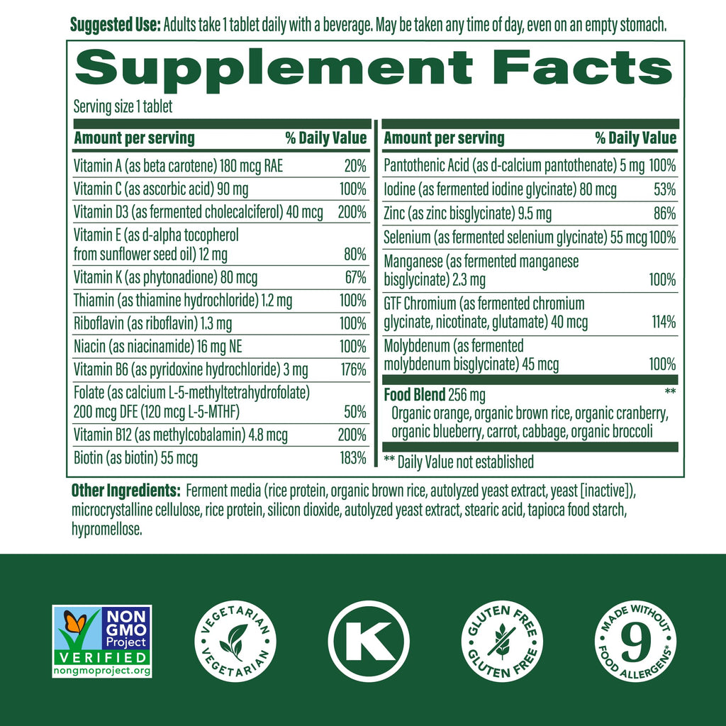 MegaFood Women 55+ One Daily Multivitamin – Vitamin D3, B12, Folate | Vegetarian